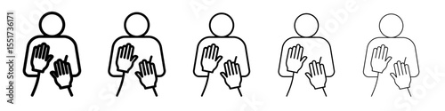 Back massage icon simple illustration logo art