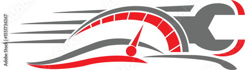 Auto speed car logo design.