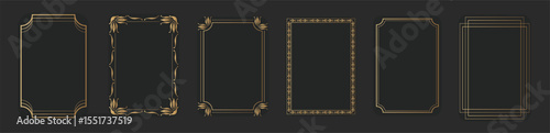 Luxury Vintage Gold Frame Vector Set – Decorative Borders for Invitation, Card, or Certificate Design

