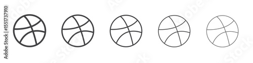 Basketball ball icon simple illustration logo art