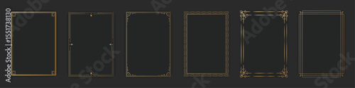 Mystical Luxury Frame Templates – Golden Vintage Borders for Tarot, Cards, Invites, or Posters