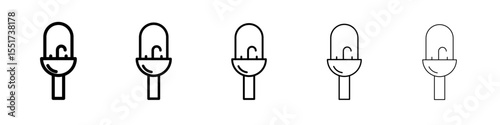 Bathroom sink icon simple illustration logo art