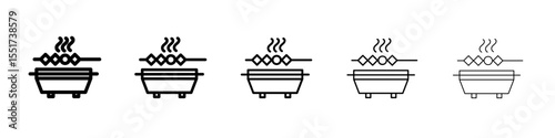 BBQ icon simple illustration logo art
