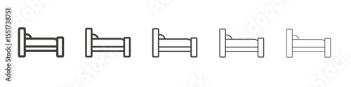 Bed icon simple illustration logo art