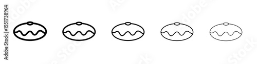 belgian buns icon simple illustration logo art