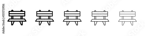 Bench icon simple illustration logo art