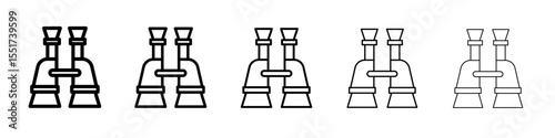 binoculars icon simple illustration logo art