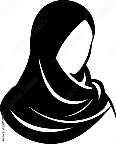 Woman Wearing Hijab Silhouette