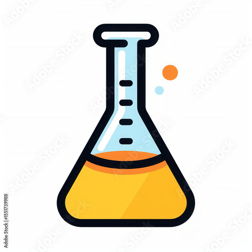 science beaker lab glass icon Generative AI	
