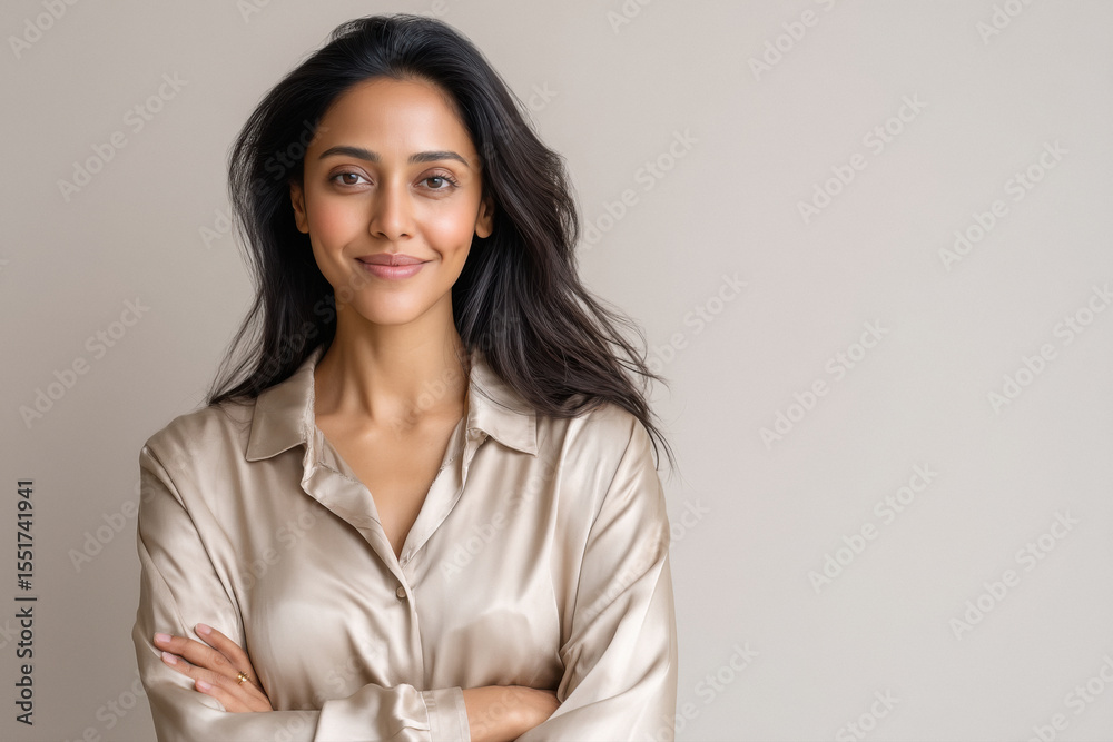 young beautiful indian woman standing on isolated background young beautiful indian woman standing on isolated background