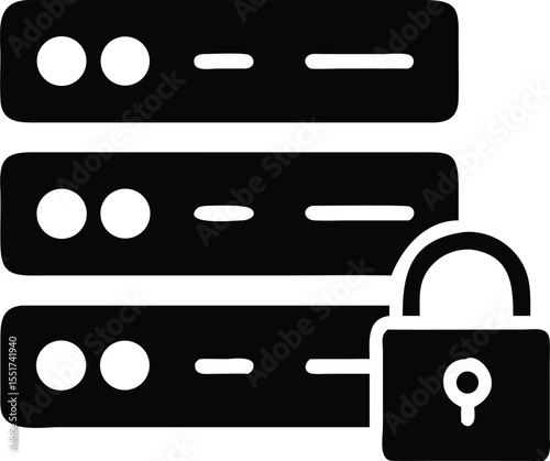 Secure data server information protection icon
