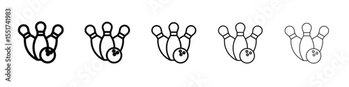 Bowling icon simple illustration logo art