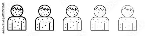 Boy chicken pox icon simple illustration logo art
