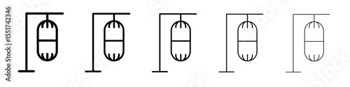 Boxing punch bag icon simple illustration logo art