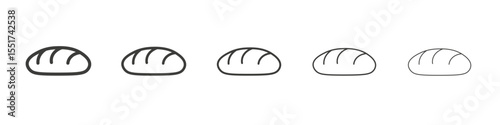 Bread icon simple illustration logo art