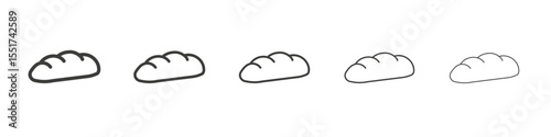 Bread icon simple illustration logo art