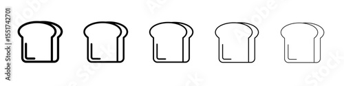 Bread slice icon simple illustration logo art