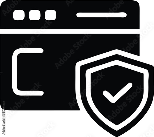 Secured website icon representing online protection icon