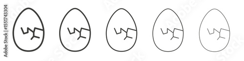 Broken egg icon simple illustration logo art