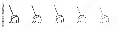 Broom icon simple illustration logo art
