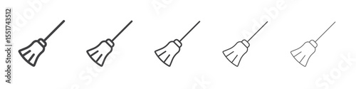 Broom icon simple illustration logo art