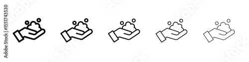 Bubbles and foam icon simple illustration logo art