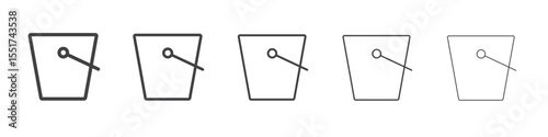 Bucket icon simple illustration logo art
