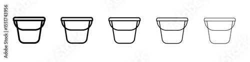 Bucket icon simple illustration logo art