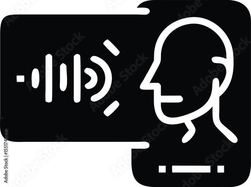 Speaking head voice icon