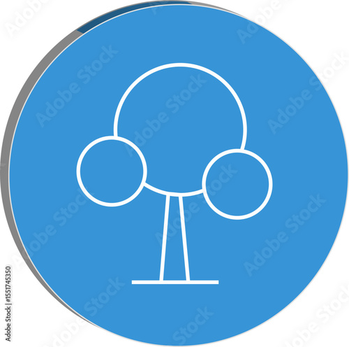 "Tree icon symbolizing outdoor wellness, eco-lifestyle, relaxation, and connection with nature for better health, transparent background."