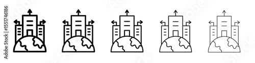 Business expansion icon simple illustration logo art