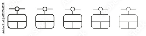 Cable car icon simple illustration logo art