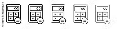 Calculator icon simple illustration logo art