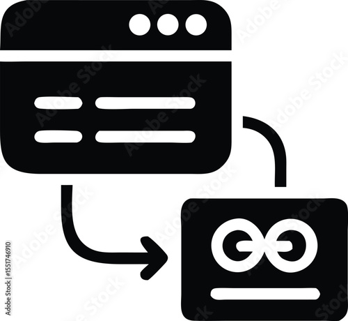Website server data transfer and synchronization icon