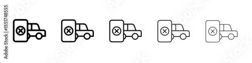 Cancel ordered taxi icon simple illustration logo art