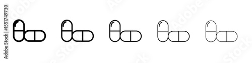 Capsule icon simple illustration logo art