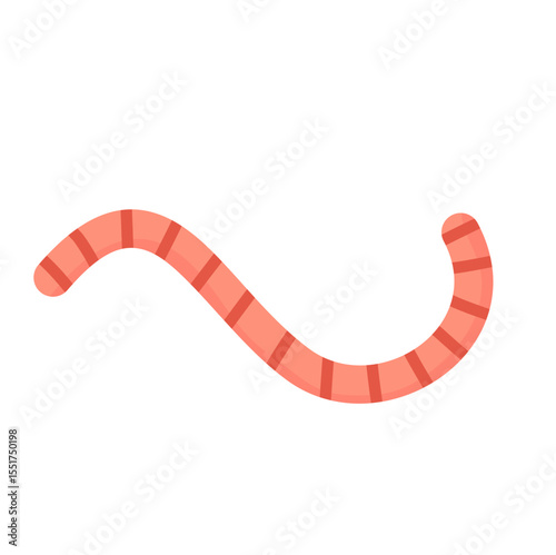 Worm intestinal parasite vector icon