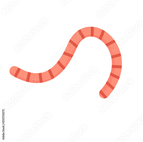 Worm intestinal parasite vector icon