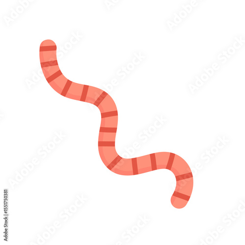Worm intestinal parasite vector icon