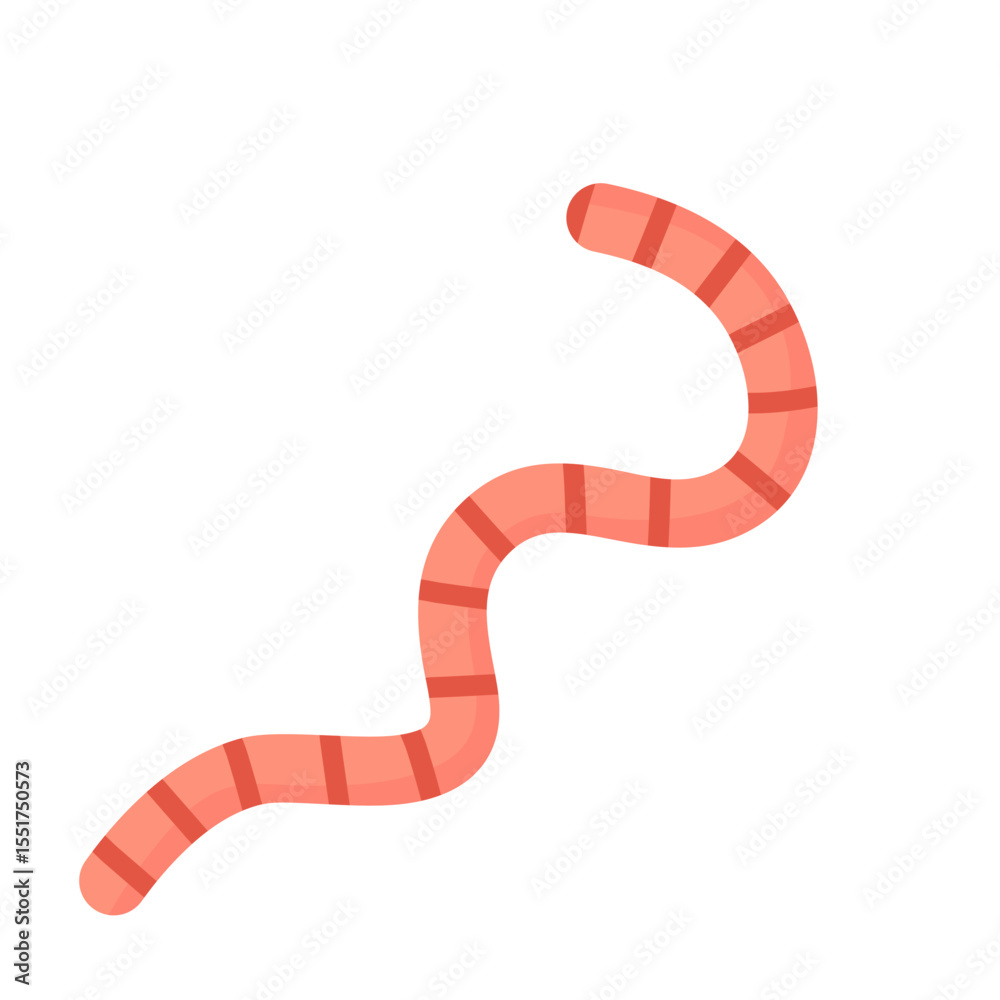 Naklejka premium Worm intestinal parasite vector icon