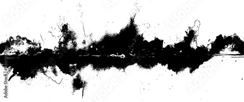 Vector abstract grunge texture stripe of black paint stains