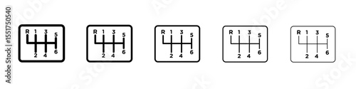 car manual shift lever icon simple illustration logo art