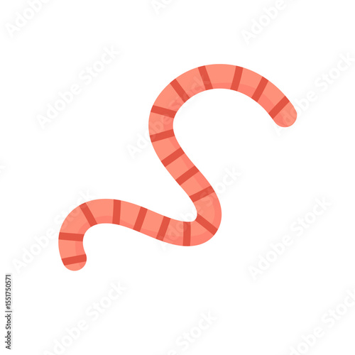 Worm intestinal parasite vector icon