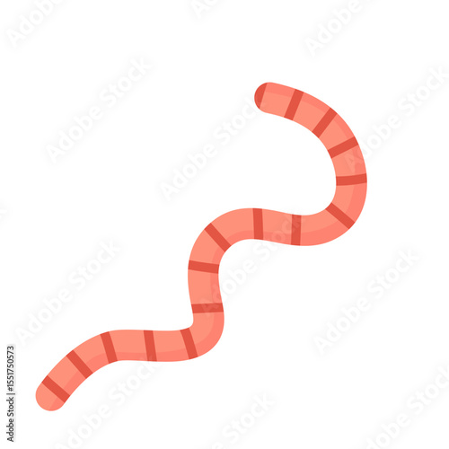 Worm intestinal parasite vector icon