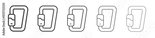 Carabiner icon simple illustration logo art