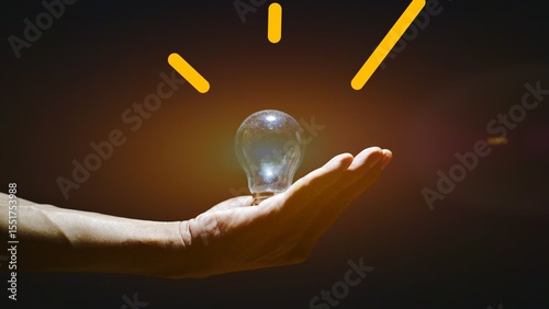 light bulb in hand