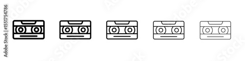 Cassette tape icon simple illustration logo art