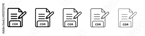 CDR File Document Icon simple illustration logo art