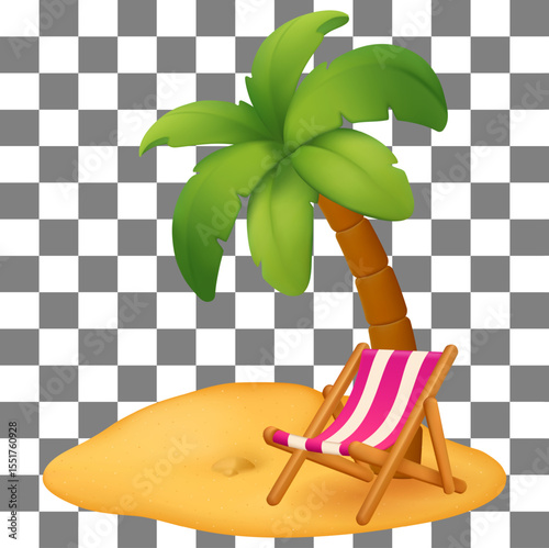 Hello summer objects decorative business advertising flyer design coconut trees pile