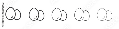 Chicken eggs icon simple illustration logo art